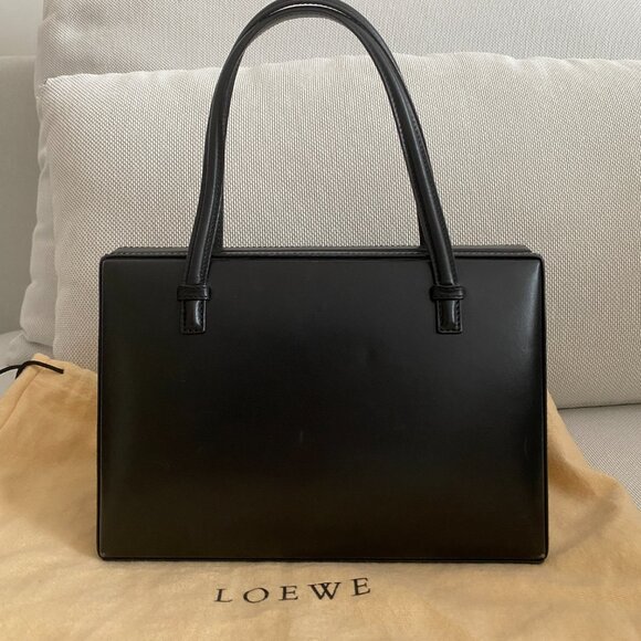 Loewe Vintage Small Postal Bag Top-Handle Black - Picture 2 of 9